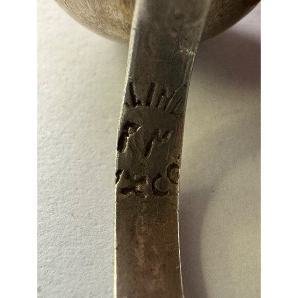 Estate Sterling Silver 925 Ring Red Jasper Cabochon Size 6, 5.1g Artisan Marked - Picture 5 of 8